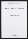 Braux-Sainte-Cohière. Décès 1910-1929