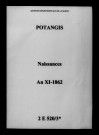 Potangis. Naissances an XI-1862