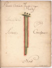 Cayet des plans et figures des prés de l'hotel Dieu de Sainte Manéhould, 1761. Plan n° 45 : Planasse.