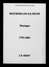Mourmelon-le-Petit. Mariages 1793-1861