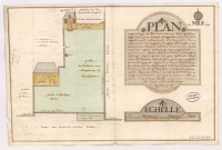 Plan, arpentage et reconnoissance d'un jardin sis aux faux bourgs de la porte Ceres de Reims (1732), Hazart