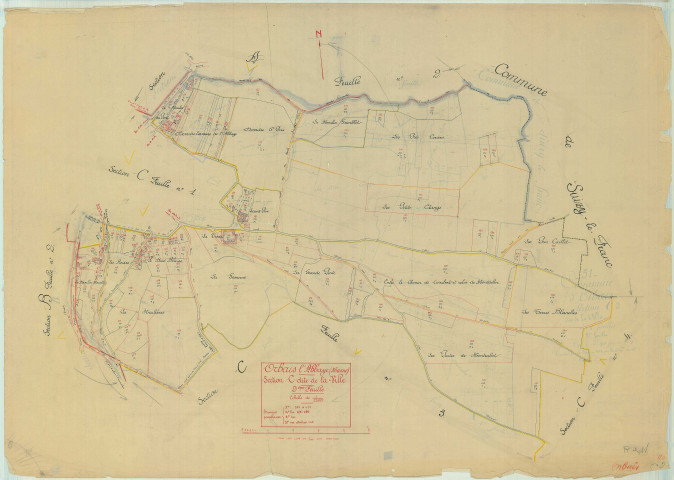 Orbais-l'Abbaye (51416). Section C2 échelle 1/2500, plan mis à jour pour 01/01/1936, non régulier (papier)