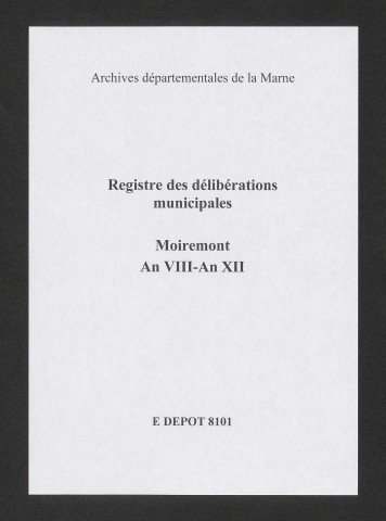 Délibérations municipales.