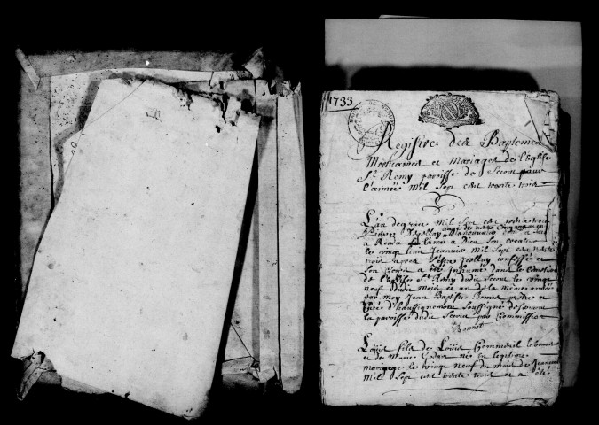 Scrupt. Baptêmes, mariages, sépultures 1674-1733