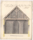 Coupe en large de la nouvelle nef de l'église de Verzy, 1772.