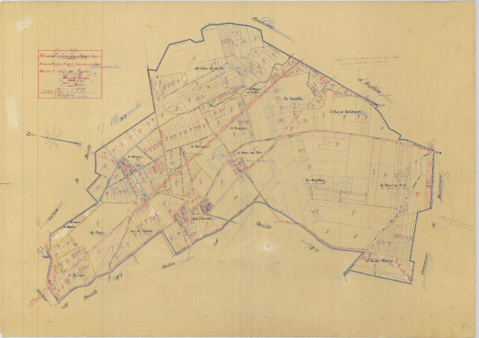 Allemanche-Launay-et-Soyer (51004). Section E 1 échelle 1/2500, plan mis à jour pour 01/01/1936, non régulier (papier)