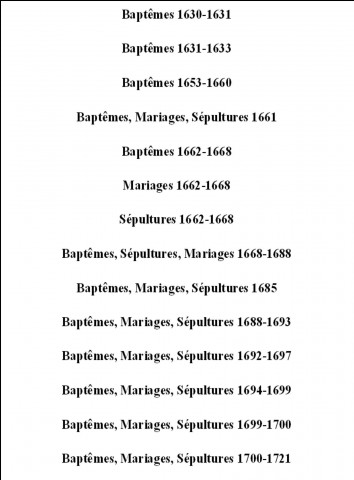 Fontaine-Denis. Baptêmes, mariages, sépultures 1573-1713