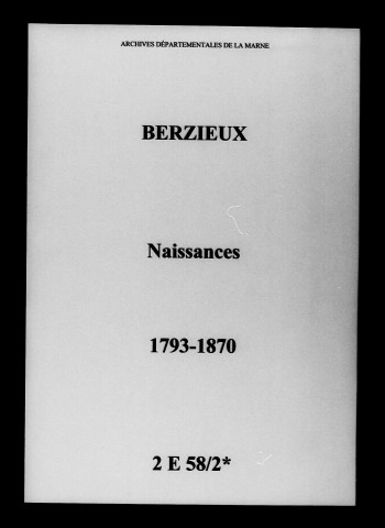 Berzieux. Naissances 1793-1870