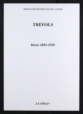 Tréfols. Décès 1893-1929