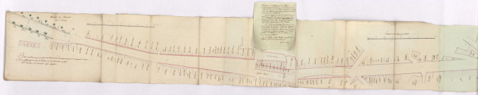 Route nationale n° 3. Plan de la traverse de Dormans, 1755.