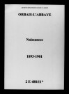 Orbais. Naissances 1893-1901