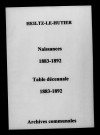 Heiltz-le-Hutier. Naissances et tables décennales des naissances, mariages, décès 1883-1892