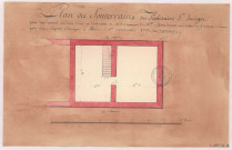 Plan des souterrains du presbytère St Imoges, 1775.