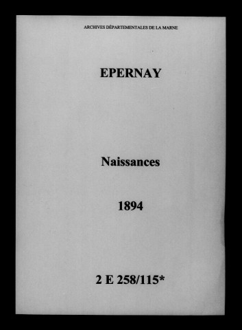 Épernay. Naissances 1894