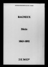 Bagneux. Décès 1863-1892