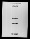 Congy. Mariages 1893-1901