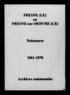 Fresne (Le). Naissances 1861-1870