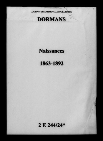 Dormans. Naissances 1863-1892