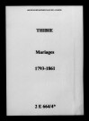 Thibie. Mariages 1793-1861