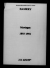 Damery. Mariages 1893-1901