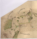 Plan de la route de Sézanne à Paris levé par le Sieur D'Olon, 1750.