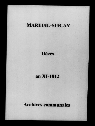 Mareuil-sur-Ay. Décès an XI-1812