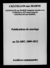 Châtillon-sur-Marne. Publications de mariage an XI-1812