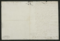 Copie de la soumission pour la construction d'un escalier et de placards pour Me Chamois à Chavanges (8 février 1852).