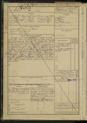 Liste matricule des volontaires et des étrangers à la subdivision, n°745-846