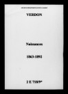 Verdon. Naissances 1863-1892