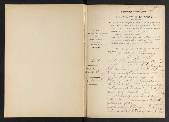 Morangis. Décès 1893-1929