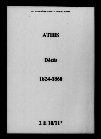 Athis. Décès 1824-1860