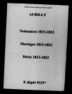 Aubilly. Naissances, mariages, décès 1813-1822