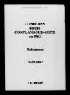 Conflans. Naissances 1829-1862