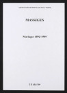 Massiges. Mariages 1892-1909