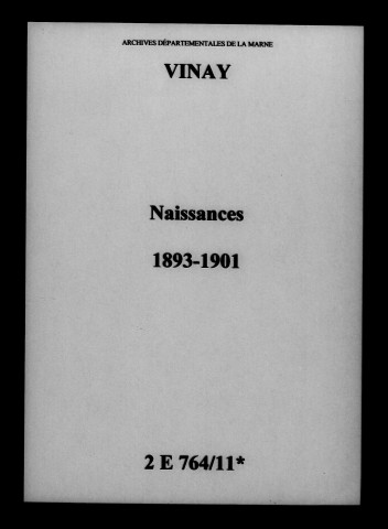Vinay. Naissances 1893-1901