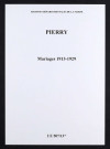Pierry. Mariages 1913-1929