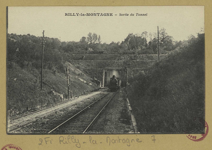 RILLY-LA-MONTAGNE. Sortie du Tunnel. Édition A. Jobert. [avant 1914] 
