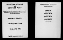 Soudé-Notre-Dame. Naissances, mariages, décès 1893-1901