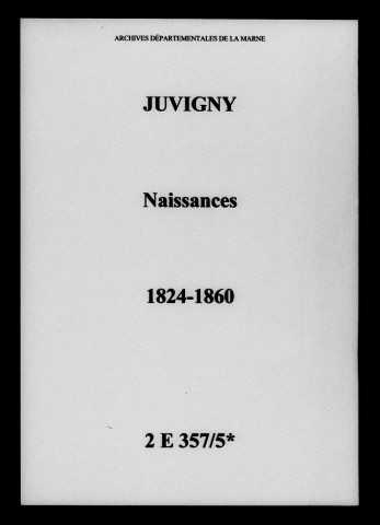 Juvigny. Naissances 1824-1860