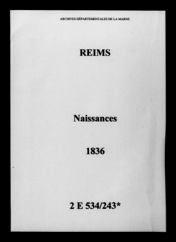 Reims. Naissances 1836