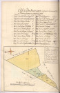 Plan du 101e canton du terroir de Chenay appellé le Huteau comprenant les numéros 1823 et suivant jusques et compris le 1838 1779, Villain