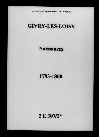 Givry-lès-Loisy. Naissances 1793-1860