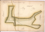 Cayet des plans et figures des prés de l'hotel Dieu de Sainte Manéhould, 1761. Plan n° 23 : l'Etang de Wachault.