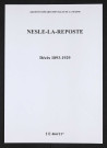 Nesle-la-Reposte. Décès 1893-1929