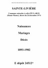 Sainte-Livière. Naissances, mariages, décès 1893-1902