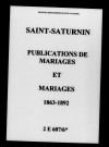 Saint-Saturnin. Publications de mariage, mariages 1863-1892