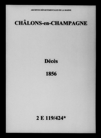 Châlons-sur-Marne. Décès 1856
