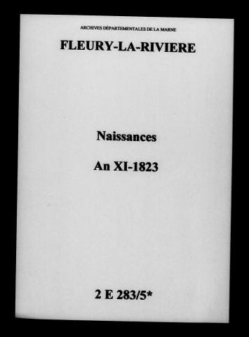 Fleury-la-Rivière. Naissances an XI-1823