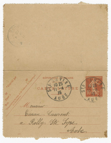 Correspondance Zulma Dubois (1 Num 6)